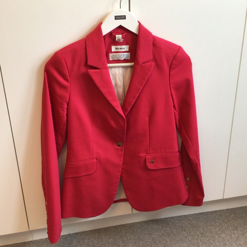 Mos Mosh Blazer ‘Blake Night’ in Cherry Red Size 34 - Picture 7 of 12